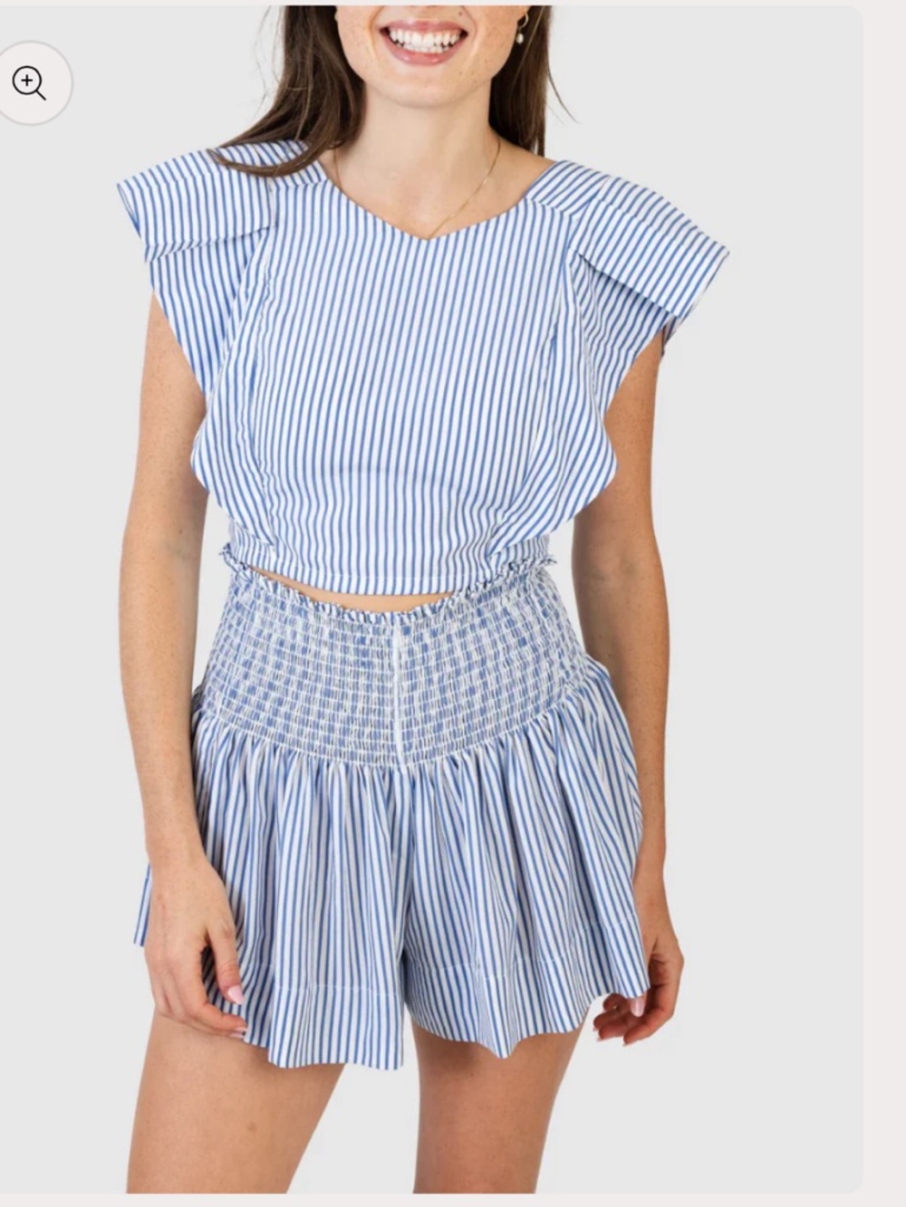 KOCH Erica Skirt Skort Blue White Sea Stripe Size M